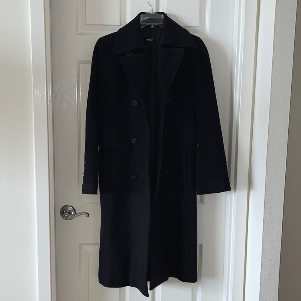 Ellen Tracy Double Breasted wool blend coat
